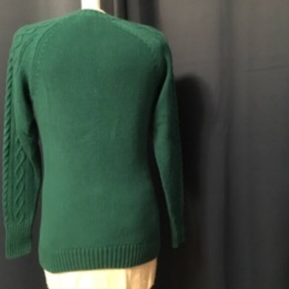 Gap 100% Cotton Green Pullover Sweater - Picture 2 of 2